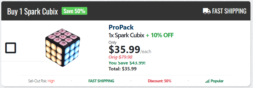 Spark Cubix offer price 