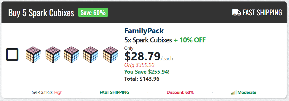 Spark Cubix offer price 